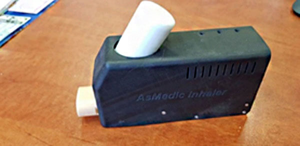 Reusable inhaler that includes disposable low cost medicine filled in capsule